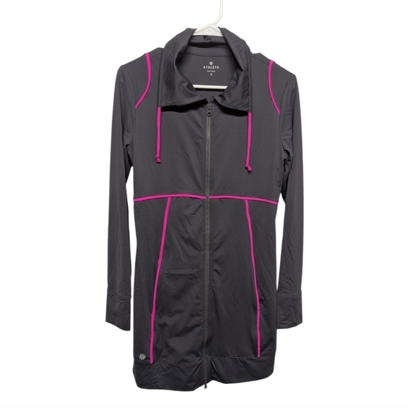 ATHLETA (Small) Spinnacker Long Sun Jacket Gray Pink - Picture 1 of 8